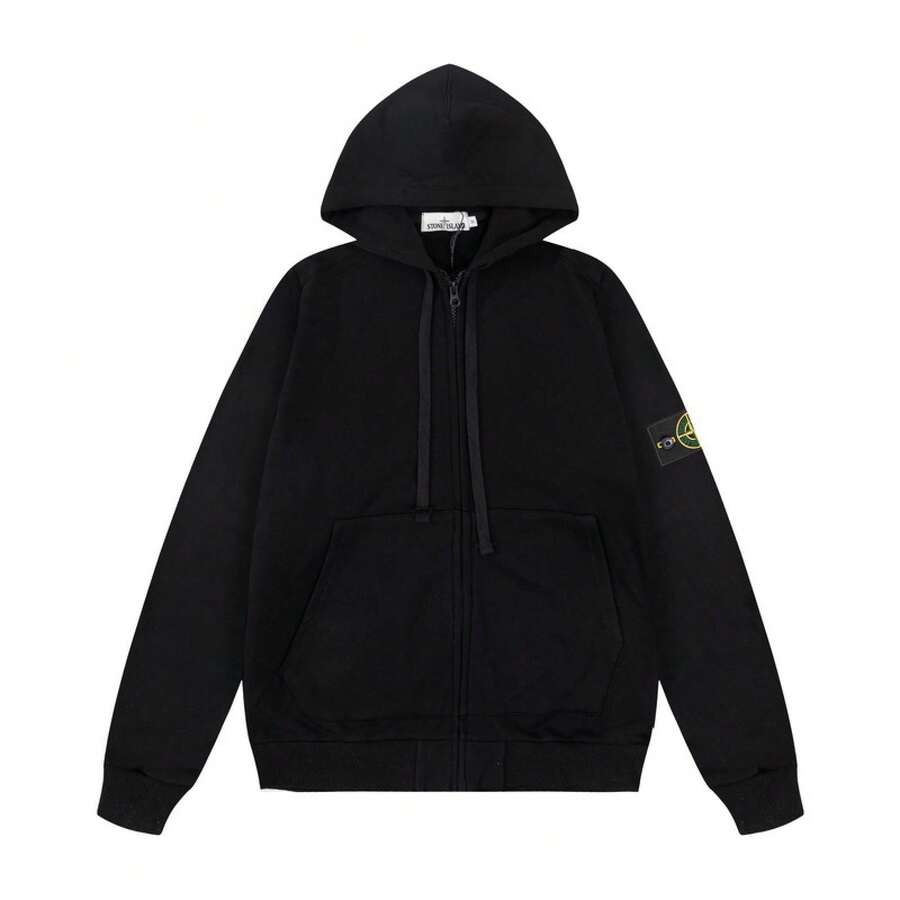 Men Hoodies - 黑色 - 查看 1