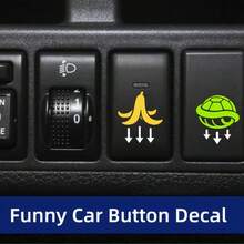 3 piezas Pegatinas de icono de coche de carreras vintage, adecuadas para el salpicadero, estuche de plátano lindo y decoración interior con estrella, accesorios de coche unisex - A - Ver 1