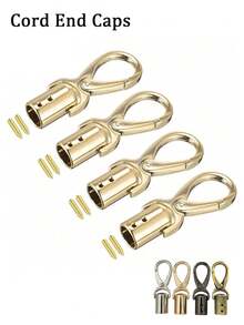 Uxcell Tapas finales de cordón, Accesorios de cuentas de extremo de cordón, Adecuado para hacer joyas con borlas, correas de bolso, decoraciones de bolso DIY, regalos de maestros, etc. - Multicolor - Ver 1