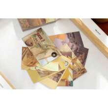 300pcs Wish Exchange House Series Gentle Style Washi Tape Set, Retro Aesthetic Decorative Stickers, Soft Semi-Transparent Washi Paper Sticker Book, High-Quality Removable Washi Paper Material, Minimalist Vintage Cute DIY Decorative Stickers, Multi-Functional Stationery Accessories Suitable For Diaries, Travel Planners, Scrapbooking Scrapbook Supplies - Multicolor - View 9