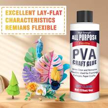 240ml/120ml Neutral PH Craft Glue, Acid-Free PVA Formula Water Soluble Glue, Dries Clear And Flexible - Ideal For Arts, Paper, Photography, Scrapbooking And Book Binding. - PVA Glue - 查看 2
