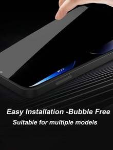 6pcs Tempered Glass Screen Protector, Compatible With IPhone And Other Models. The Core Of This Screen Protector Is To Provide A Clear Viewing Window And Solid Surface Protection For The Screen. Its High-Hardness Glass Structure Can Effectively Resist Light Scratches In Daily Use, Preventing Damage To The Film Surface From Contact With Miscellaneous Items. It Is Made Of High-Definition, High-Transparency Material With High Light Transmittance. - Black - View 5