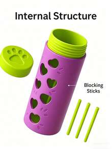 1pc Durable Anti-Bite Slow Feeder Dog Toy, Interactive IQ Training Treat Dispenser, Plastic Pet Interactive Toy, Anti-Choke Slow Feeder, Intelligence Development Boredom Reliever, Chew Toy Suitable For Dogs & Cats, Indoor & Outdoor Pet Activity Training Entertainment - Multicolor - View 8