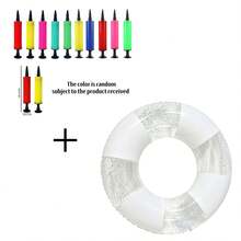 Thick White Butterfly Inflatable Swimming Ring With Sequins, Suitable For Adult Women, Pool Inflatable, Beach Essentials, Pool Float - Multicolor - View 9