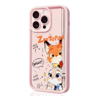 1 chiếc ốp lưng điện thoại mới, chính hãng Disney Zootopia, hình Judy Hopps, thiết kế độc đáo, nâng cao camera, màu hồng, chống rơi vỡ, phù hợp với các dòng điện thoại Apple iPhone 17 Pro Max/Air, 16, 11/12/13/14 Plus/XR/7/8 Plus/15 Pro Max