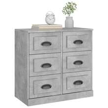 vidaXL Buffet gris béton 70x35,5x67,5 cm bois d'ingénierie - Gris - Voir 4
