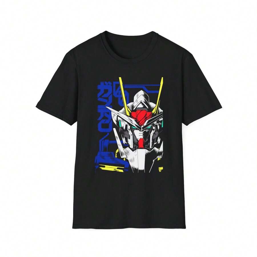 Mia With A Robot Head. Anime Robot Graphic. - Black - View 1