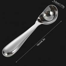 1pc Thick Stainless Steel Ice Cream Scoop - Mirror Polished Professional Scooper, Dessert Serving Spoon, Durable One-Piece Design, Essential Tool For Home Kitchen And Afternoon Tea - Silver - View 2