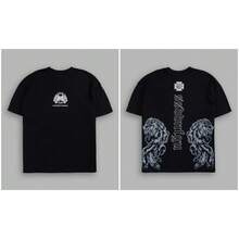 DARCSPORT American-Style  Retro T-Shirt For Couples, Men's Top, Pure Cotton Loose-Fit Round-Neck T-Shirt - 黑色 - 查看 2