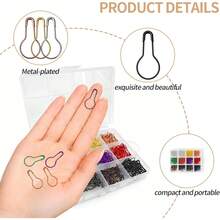 100Pcs Pear Shaped Safety Pins Metal Gourd Markers Knitting Sewing Graduation Room Decor - 100pcs - View 5