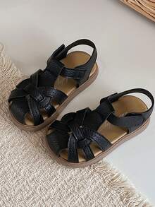 Infant Casual Sandals, Minimalist Closed Toe Design, Fashionable & Comfortable, Suitable For Spring & Summer - Black - View 3