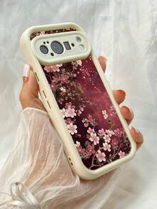 NR29 明るい月の花 桜,対応するPixel 10 9 8 Pro 9A 8A ケース、対応するiPhone17 16 15 14 13 12 11 Pro Max 7 8 16 15 14 Plus 16e 17e 17 Air ケース、フルカメラ保護ソフト TPU ケース、キャンディカラーエンジェルアイラダーマットシリコン肌に優しいタッチフォンケースカバー（女性＆女の子向け） - ホワイト - チェックする 6