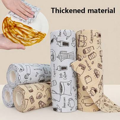 1 Rollo/20 piezas Paños de limpieza de fibra ultra fina, paños absorbentes duraderos y lavables de múltiples usos, prácticos paños cuadrados modernos para lavar platos y limpiar la cocina