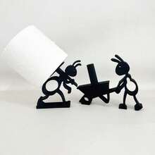 2pcs Ant Shaped Toilet Paper Holder, Bathroom Tissue Paper Dispenser, Funny Paper Towel Rack For Living Room, Camping BBQ, Bathroom Storage, Paper Towel Stand, Independent Bathroom Set, Cute Bathroom Decor - 彩色 - 查看 4
