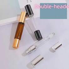 3pcs Luxury 2-In-1 Spray & Rollerball Refillable Bottle, 10ml Capacity Black Portable Cosmetic Vessel, Premium Sealed Leak-Proof Structure, Accurate Dosage Management, Minimalist Stylish Look, Versatile Daily, Travel And Dating Essential - 黑色 - 查看 5