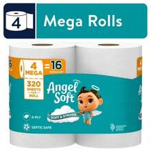 Household Favorite | Day Angel Soft Toilet Paper, Pack-Mega Rolls = 128 Regular Rolls, Soft And Strong Toilet Tissue - Toilet Paper, Tissue Paper, Roll, Paper Towels, Papel Toalla Para Cocina, Fuerza Regida, Cleaning Supplies, Buy One Get One Free, 2-Ply Durable Tissue, No TearsTop Choice For Cleaning | Household Favorite | Gift Ideas | As Seen In Stores | Special Offer - Nhiều màu - Xem 9