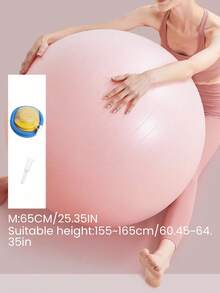1 Set Thick Anti-Burst Yoga Ball, Women's Sensory Integration Training & Massage Ball, Suitable For Pregnant Women - Pink - View 10