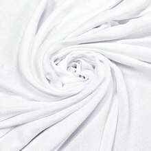 Rustic Dining Tablecloth 200x140cm, Synthetic Linen Fabric - White - View 2