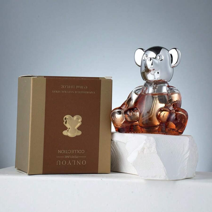 Aceite de Fragancia Portátil Unisex de 30ml con Forma de Oso y Aroma Ligero de Larga Duración - Regalo de Aceite de Fragancia - 830-56 (Producto solo para exportación) - Ver 1