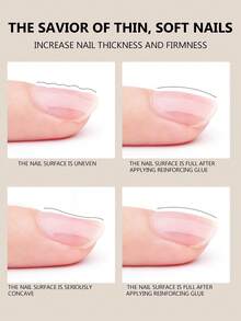 RS NAIL 1PC 12g Clear Nail Reinforcement Builder Gel, UV LED Self-Leveling Strengthen Gel, Thickening Repair Base Coat For DIY Manicure - View 7