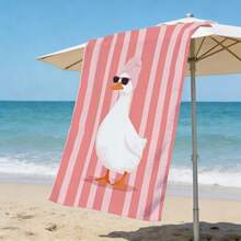1pc Super Soft Funny Duck Pattern Beach Towel, Suitable For Beach, Pool Party, Vacation - Beach & Pool Accessories - Style5 - View 6
