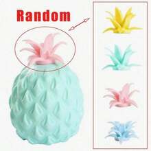 1pc Random Color Mini Pineapple Squeeze Ball, Fruit Soft Fidget Toy For Adults To Relieve Stress And Improve Focus, Squishable And Stretchable - Macaron Pineapple Squishy Stress Relief Fidget Toy - View 4