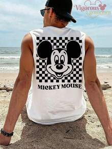 Camiseta de tirantes de verano personalizada "Equipo de Pit de Mason" de Disney Cars Lightning McQueen - Blanco - Ver 1