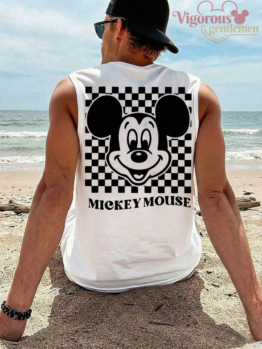 Camiseta de tirantes de verano personalizada "Equipo de Pit de Mason" de Disney Cars Lightning McQueen - Blanco - Ver 1
