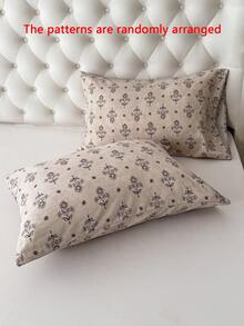 1pc, 100% Polyester, Linen-Like Fabric, Envelope Pillow Cover, Without Insert, Suitable For Bedroom, Hotel, Dormitory - Multicolor - View 5
