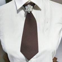 1pc Women's Tie With A Flower On The Chest, Adorned With Snowflake Gemstones, Accessories, Gemstones, Casual, Outdoor - Bow Tie - View 11