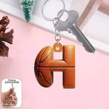 2D Acrylic Basketball Letter Keychain, Basketball Player & Fan Exclusive Keyring Gift, Bag Charm, Key Decoration, Party Favor - Basketball Letter Keychain - View 25