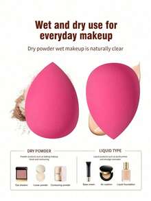 20/1 Esponja de maquillaje, esponja de maquillaje profesional, esponja de corrector ultra suave, herramienta de maquillaje facial, esponja de maquillaje, borla de polvo, borla de polvo fijador, uso en seco y húmedo (para base, polvo, loción) - Multicolor - Ver 10