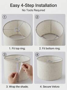 1/2 chao đèn vải lanh tự nhiên, chao đèn bàn hình trống lớn cổ điển hiện đại, chao đèn sàn màu be thủ công, đồ dùng đám cưới, quà tặng sinh nhật tuyệt vời nhất, chao đèn treo có thể tháo rời, chao đèn sàn trang trí nhà khách sạn, phụ kiện chiếu sáng - Nhiều màu - Xem 5