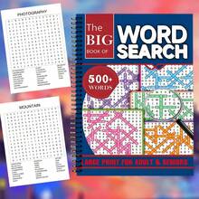 22-Page Spiral-Bound Word Search Puzzle Book, 500+ Words In Large Font, Suitable For Adults And Seniors, Helps Improve Memory And Cognition, Great Gift For Retired Parents, Valentine's Day, Mother's Day, Christmas - A4 - View 4