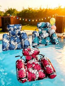 1pc Inflatable Floating Lounger, Unisex, Inflatable Chaise Lounge And Pool Float, Made Of PVC + Oxford Cloth, Suitable For Swimming Pool, Lake, Beach And Backyard Party, Outdoor Water Entertainment, Summer Water Fun, Float Like A Boss, Relax Like A King, Drink, Sunbathe, Float - Perfect For Summer - Multicolor - View 10
