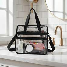 Bolsa Para Maquillaje Transparente Accesorio de viaje Bolso Organizacion Portátil Bolsa de cosméticos transparente, impermeable Neceser de Viaje Grande - 1 - Ver 9