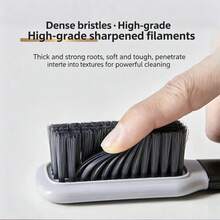 Contrast Color Laundry Brush, Luxury Long Handle Soft Bristle Shoe Brush, Multi-Functional Household Shoe Cleaning Brush Set - One Size Fits All - View 4