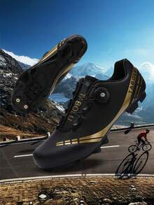 Giày đạp xe MTB unisex, giày đạp xe, giày đua xe đạp đường trường và xe đạp địa hình có bàn đạp, giày đế bằng xe đạp địa hình dành cho nam và nữ, giày đạp xe, giày đạp xe việt dã. - Đen và Vàng - Xem 3