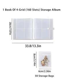 160-Slot Multi-Functional Portable Plastic Jewelry Storage Case, Travel Jewelry Organizer Box - Anti-Oxidation Bag, Large Capacity Display For Earrings, Rings - A - View 19