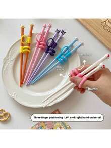 1 Pair Sanrio Characters Polyresin Learning Chopsticks, Cute Kuromi & For My Melody Design, Educational Tableware - View 5