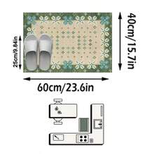 1 pieza Felpudo de estilo marroquí con diseño floral vintage persa, alfombra suave y lavable para baño, cocina, entrada, pasillo, dormitorio, sala de estar, apto para todas las estaciones - P - Ver 15