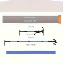 Bastone da trekking regolabile in 4 sezioni, in lega di alluminio con impugnatura a T, bastone da passeggio unisex adatto per alpinismo, escursionismo, campeggio - Multicolore - Visualizzare 8