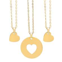 Set de Collares Madre e Hija para compartir Regalo para Mama - Collar dúo Corazón - Set Mama e Hija (adulta o adolescente) - Chapa de Oro Calidad Premium - Elegantia Jewelry (Mama e Hija, Chapado en oro) - Mamá 2 Hijas - Ver 13