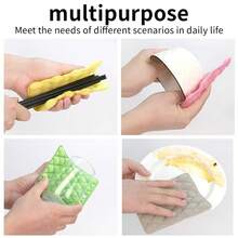 10pcs Multi-Functional Magic Cleaning Sponges - Double-Sided Scratch-Free Kitchen Sponges With Non-Slip Handles, Durable And Easy To Clean, Suitable For Dishes, Countertops, Cars And Outdoor Use, Kitchen Cleaning Supplies, Countertop Cleaning - Multicolor - View 6