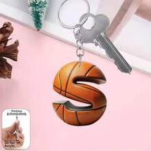 2D Acrylic Basketball Letter Keychain, Basketball Player & Fan Exclusive Keyring Gift, Bag Charm, Key Decoration, Party Favor - Basketball Letter Keychain - View 28