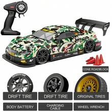Coche de carreras RC 4WD 2,4G, todoterreno de alta velocidad, Control remoto, juguetes de deriva 1:16 con luz LED, coche deportivo de carrera para niños, regalo - KM16199-211 - Ver 17