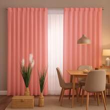 Refresh Your Home With Contemporary Style Neo Short Curtains From BEAUTTY HOME - DEEP ROSE - View 2