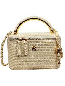 New Minimalist Hand-Held Box Bag, Shoulder & Crossbody Bag - Beige - View 7