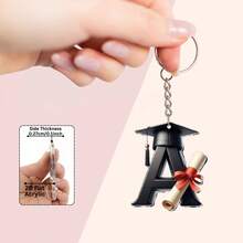 2D Acrylic Graduation Letter Pendant, Graduation Gift And Decoration, Gift For Educators And Colleagues, Bag Charm, Car Key Chain, Graduation Celebration, Gift And Souvenir - Graduation Cap Letter Keychain - View 6