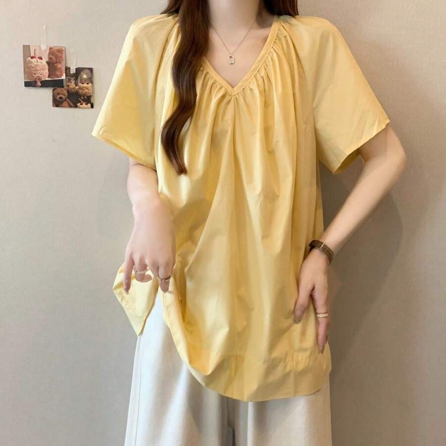 Women Blouses & Shirts - Yellow - View 1